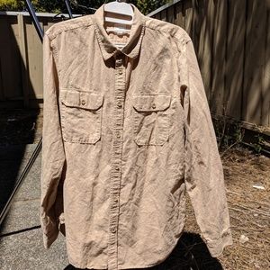 GAP | Beige Linen Cotton Long-sleeved Shirt XL